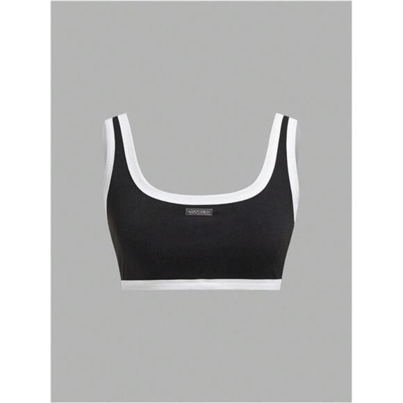 Women's Color Block Backless Tank Top - Picture 6 of 8